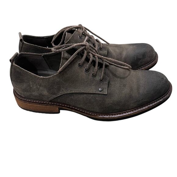 ECCO Kenton Plain Toe Derby Lace Up Oxford Classic Suede Oiled Finish Mens, 44 - Picture 2 of 8